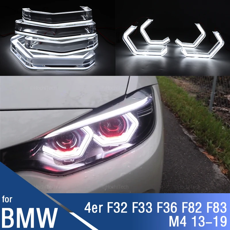 

Для BMW 4 серии F32 F33 F36 F82 F83 M4 418i 420i 428i 430i 435i 440i 13-19 M4 набор светодиодных кристальных глаз ангела в знакомом стиле