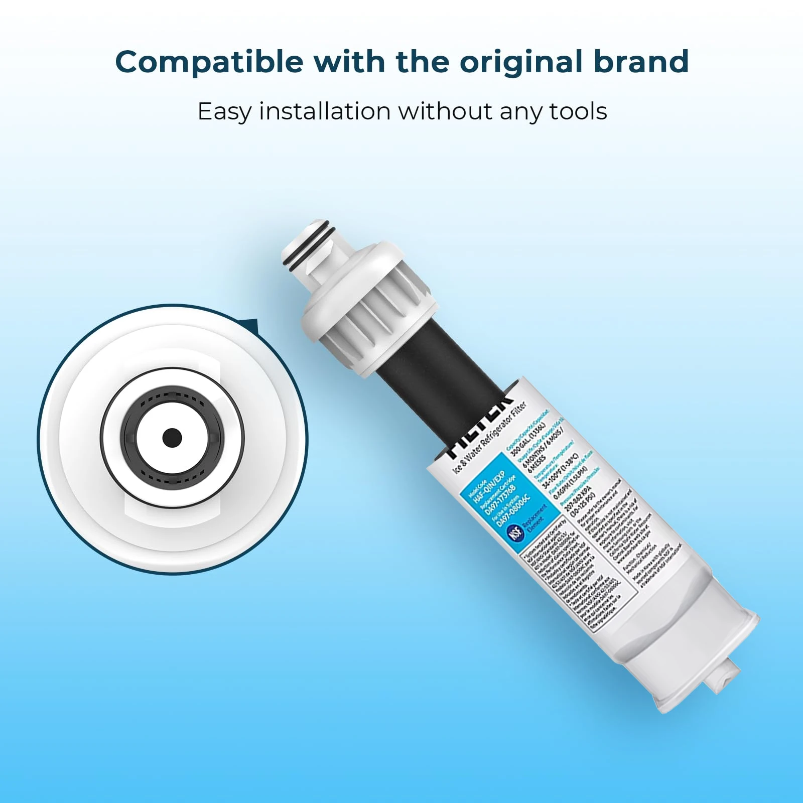 Фильтр для воды DA97-17376B NSF 42 совместимый с Samsung HAF-QIN HAF-QIN/EXP DA97-08006C RF23M8070SG RF23M8070SR