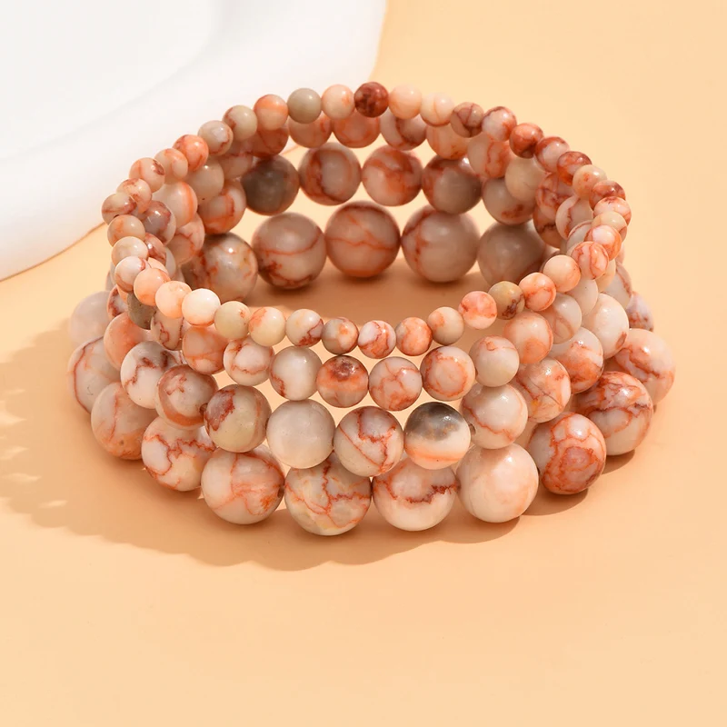

4/6/8/10mm Natural Stone Beads Bracelet For Women Men Aquamarines Jades Jewelry Agates Elastic Bangle Bracelets