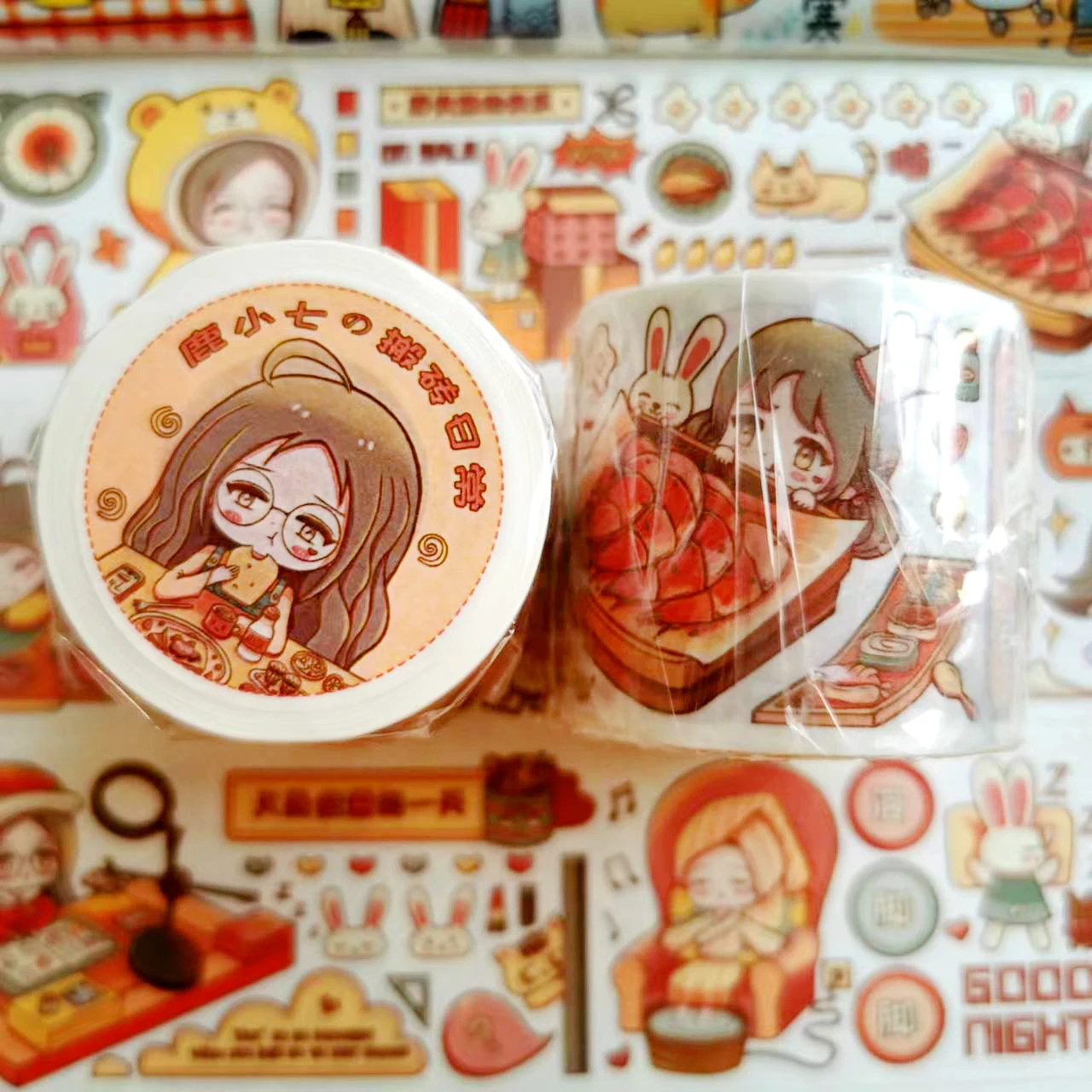 

Hard Working Girl Special Oil Washi Tapes Journal Masking Tape Adhesive Tape DIY Scrapbooking Decor Washi Stickers