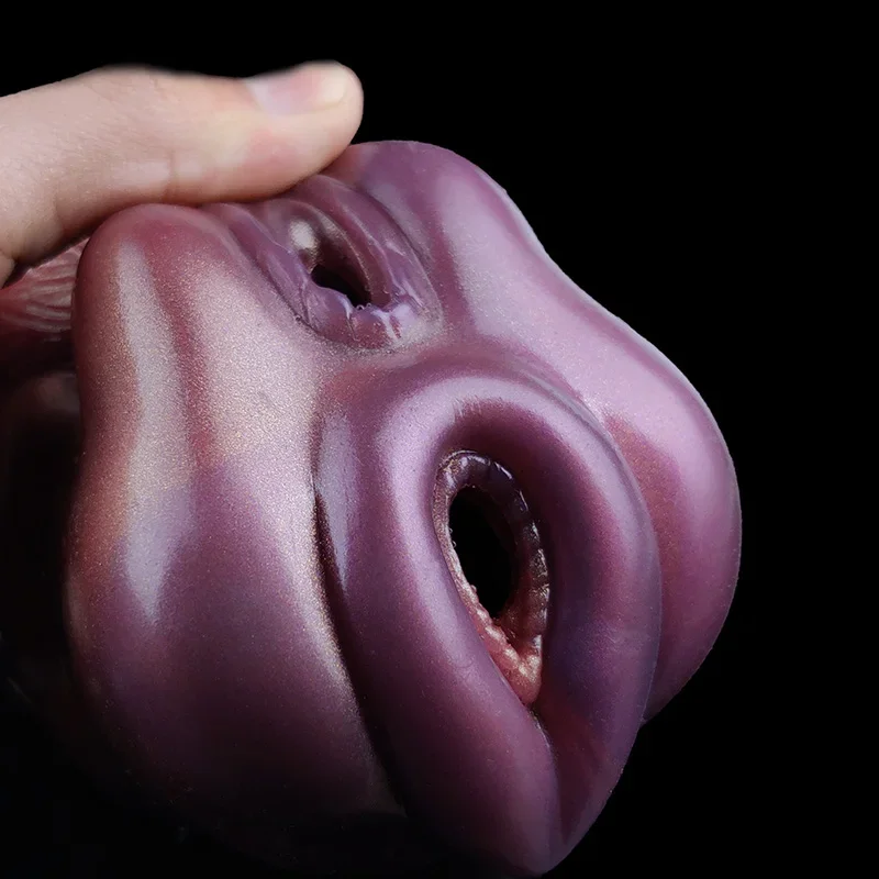 Мужские мастурбаторы двухканальные реалистичные животные силиконовая чашка для