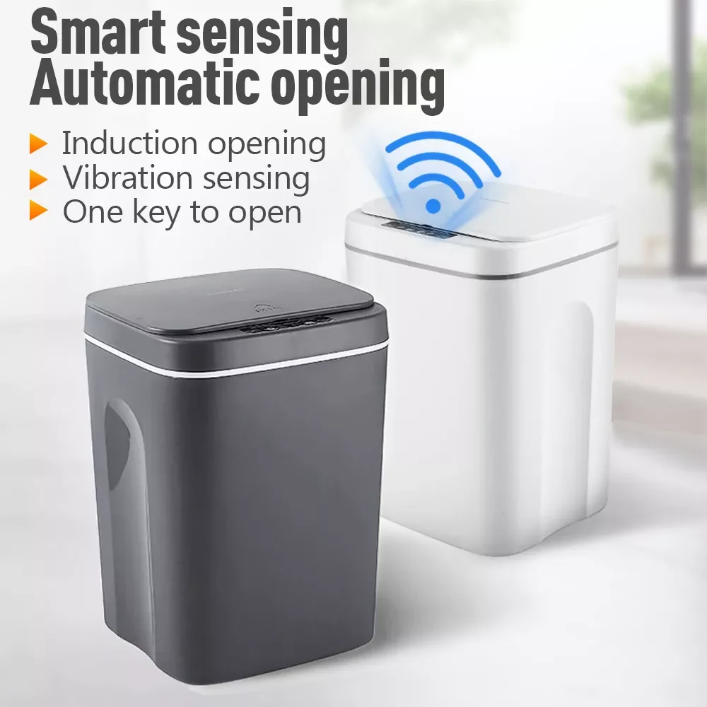 

NEW2023 Smart Trash Can for Kitchen Bathroom 12 /14/16 L Automatic Sensor Waste Garbage Bin Household Toilet Waterproof Waste Bi
