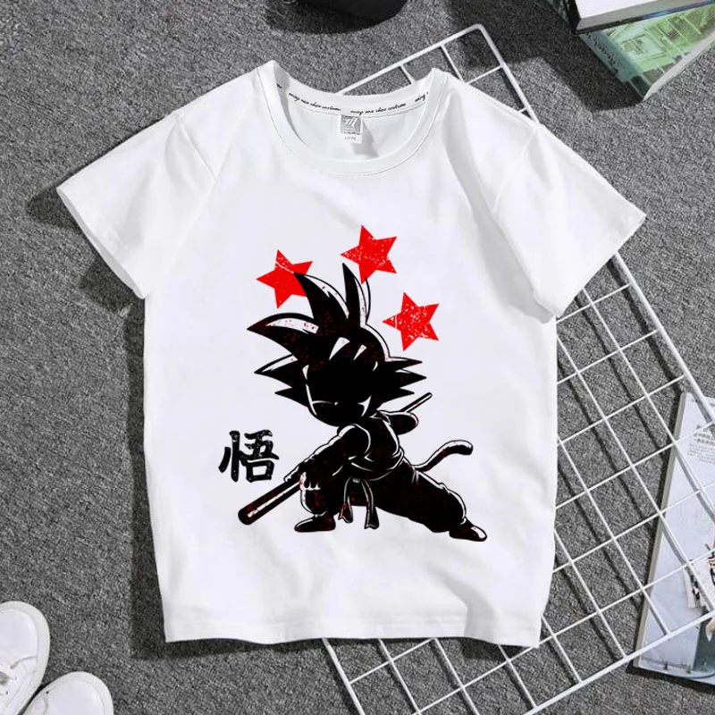 

Dragon Ball Riman Short Sleeve Cartoon Children's Clothing Print T-Shirt Parent-child Wear Boys Clothes