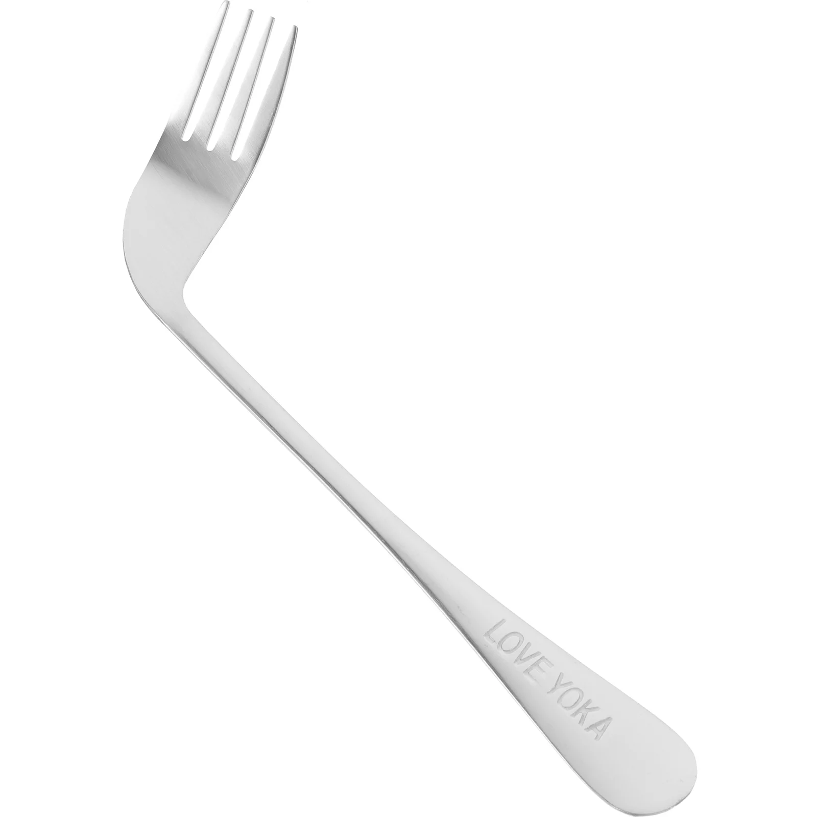 

Fork Utensils Feeding Angled Curved Eating Elderly Self Adaptive Disabled Aid Baby Hand Handed Arthritis Spoon Forks Silverware
