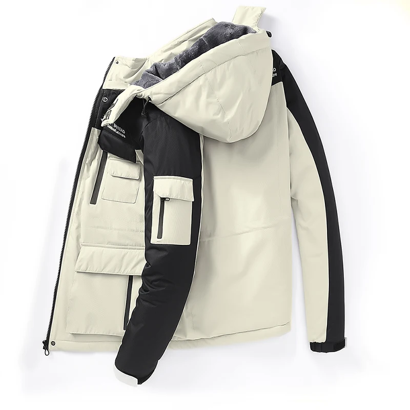 Waterproof Thick Warm Winter Men's Fleece Jacket Large Size 8xl Anorak Male Coat Quilted Hooded Windbreaker Casual Men Parka