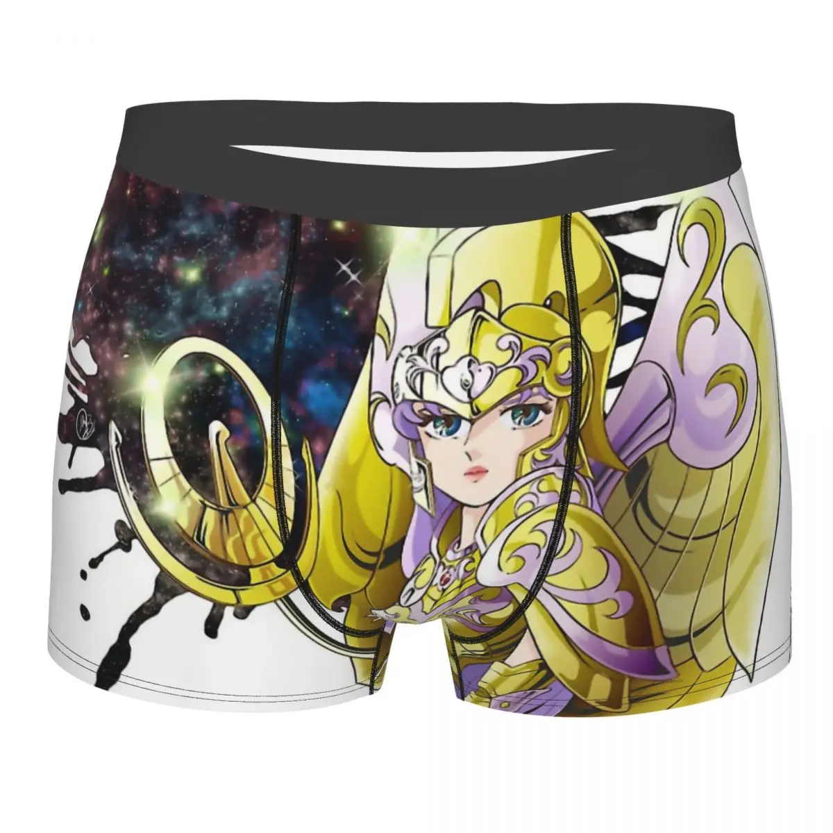 

Saint Seiya Knights of the Zodiac Cosmo Athena Anime In God Underpants Panties Men's Underwear Ventilate Shorts Boxer Briefs