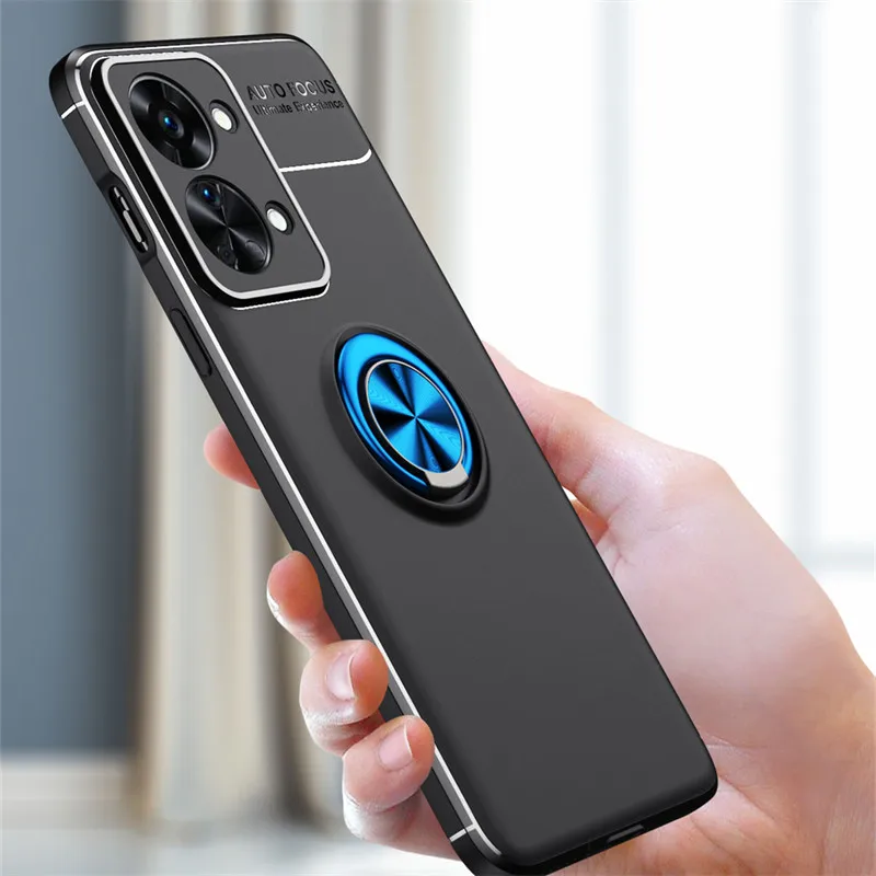

For OnePlus Nord 2T Case OnePlus Nord 2 2T CE 2 Lite N10 N20 N200 5G Cover Metal Ring Shockproof TPU Phone Cover OnePlus Nord 2T