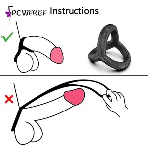 Adult Male Delay Ejaculation Penis Rings Men'S Masturbator Cock Ring Couple Lover Sex Toys For Men Soft Silicone Sexy Dual Ring Adult Male Delay Ejaculation Penis Rings Men'S Masturbator Cock Ring Couple Lover Sex Toys For Men Soft Silicone Sexy Dual Ring