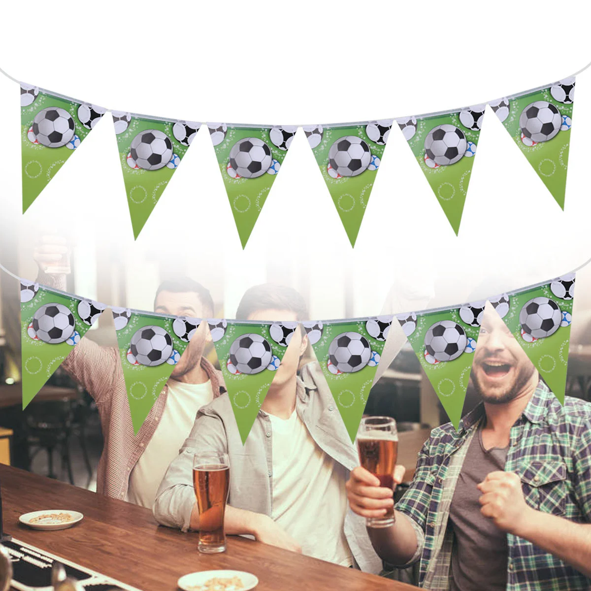 

Football Decorations Party Bunting Banner Flags Soccer Birthday Themed England Theme