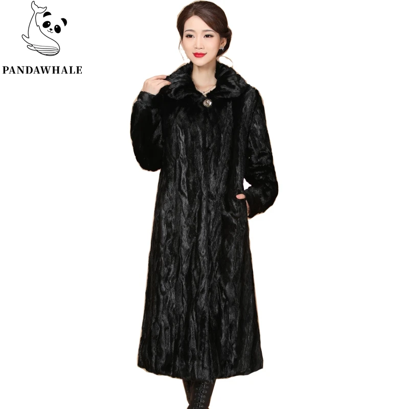 2023 Winter Warm Mink Fur Jacket Loose Female High-end Fur Jackets Parka Women Luxury Coat Long Thicken Fur Coats Plus SizeM-5XL