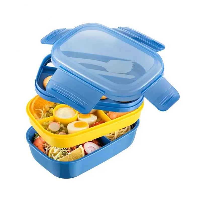 

Office Worker Students Fruit Sauce Food Container Microwave Heating Lunch Box With Tableware Bento Box For Students Worker
