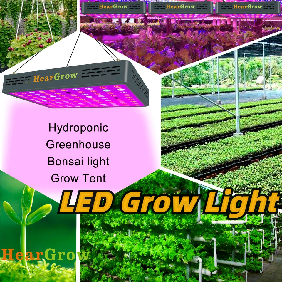 

HearGrow 3000W Remote Control LED Grow Lights HPS Spotlight Large Lamp Beads Timing Daisy Chain Group Control Professional