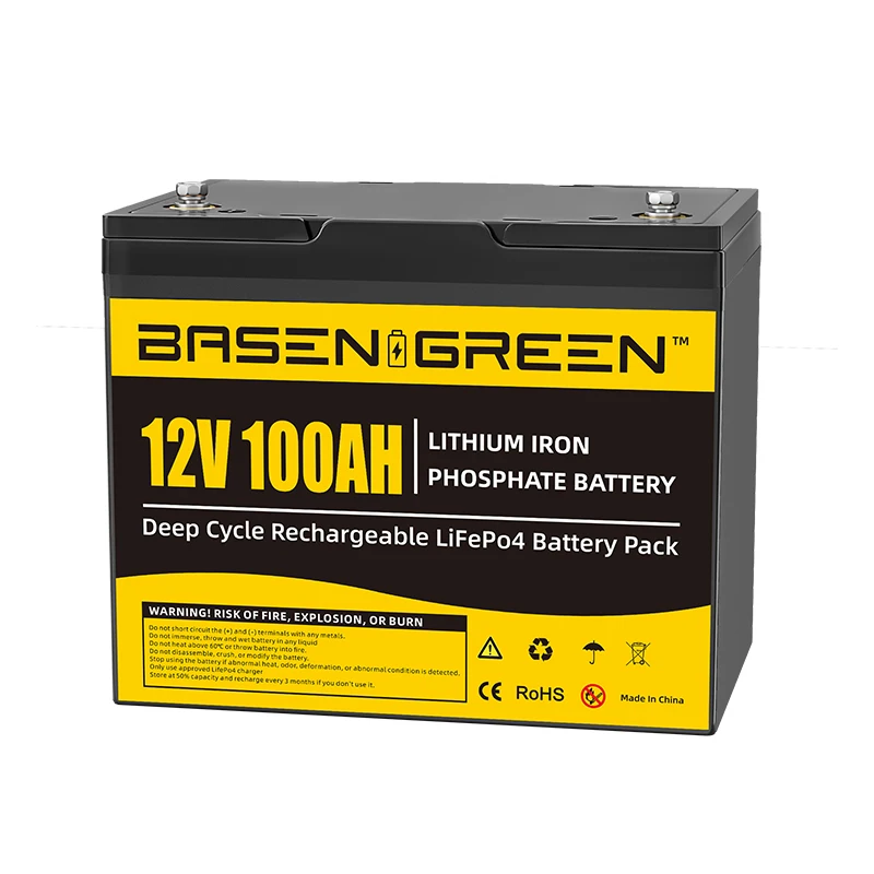 

12V 100Ah Lifepo4 Lithium Iron Battery Pack Deep Cycle Times battery lifepo4 12V for solar energy system