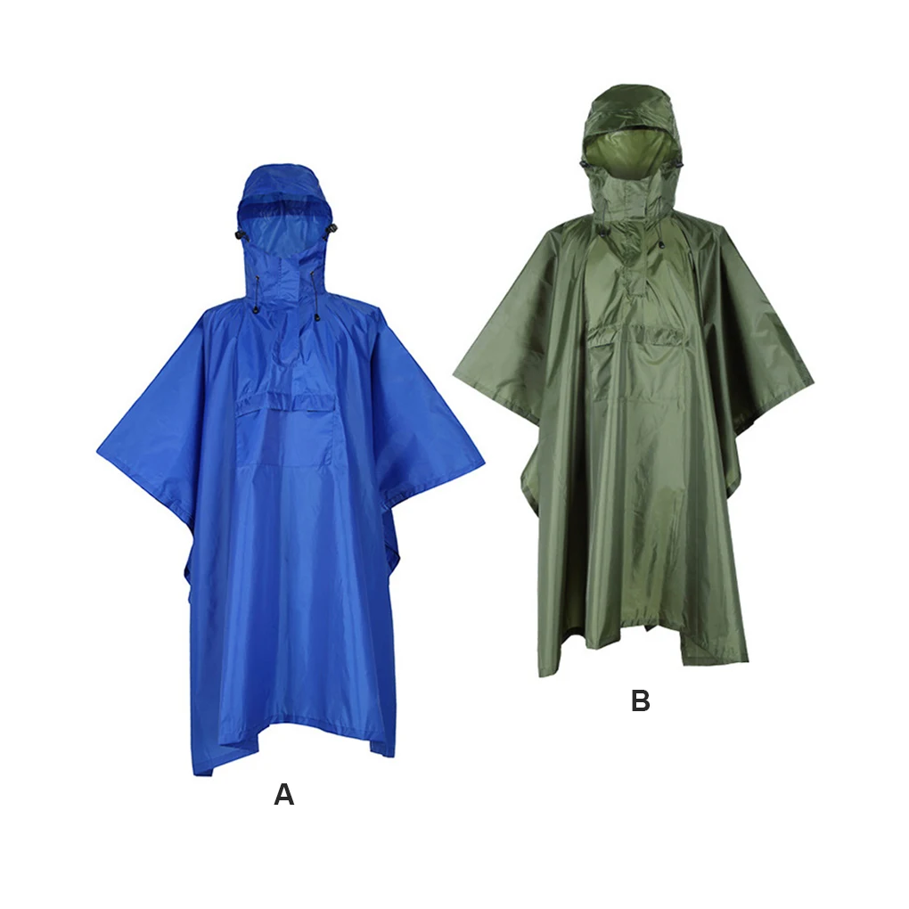 

Rain Covers Outdoor Sporting Clothes Camping Raincoats Backpacking Rainwear Durable Hiking Rains Poncho Simple Raincoat Blue