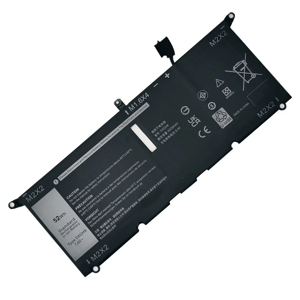 Фото Аккумулятор для ноутбука 7.6V 6500mAh 52Wh DXGH8 для Dell XPS 13 9380 9370 7390, для Dell Inspiron 7390 2-in-1 7490 G8VCF H754V 0H754V P82G №2