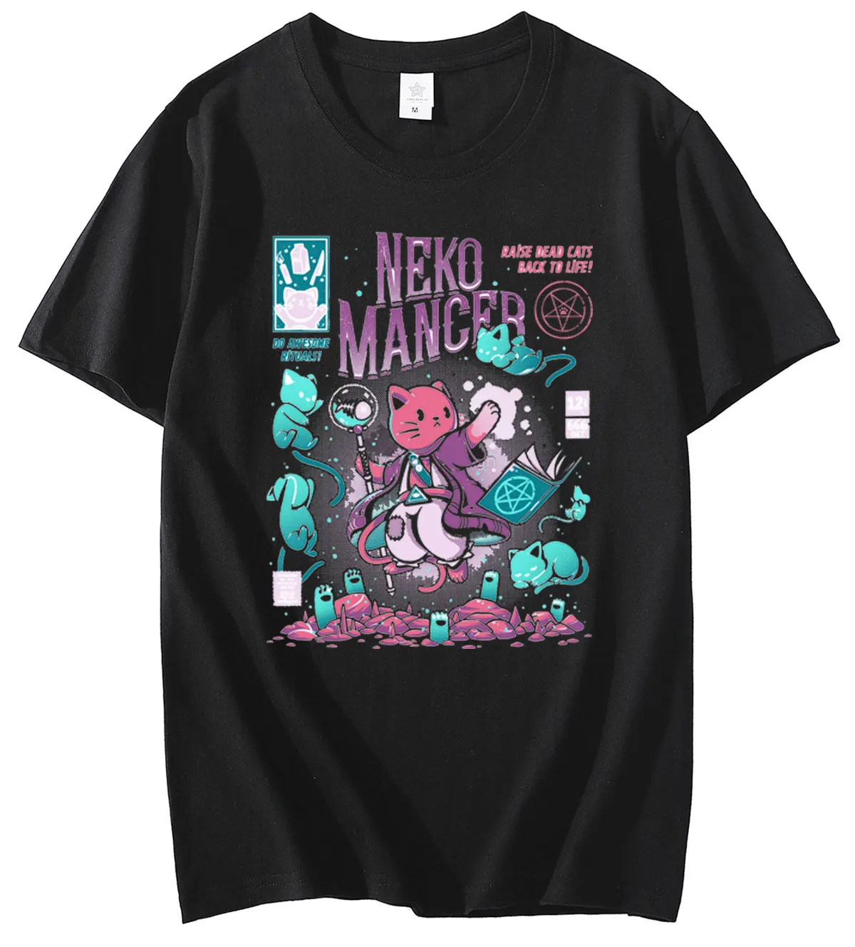 Мужская футболка в стиле Харадзюку YF Neko Mancer хип-хоп большого размера d унисекс