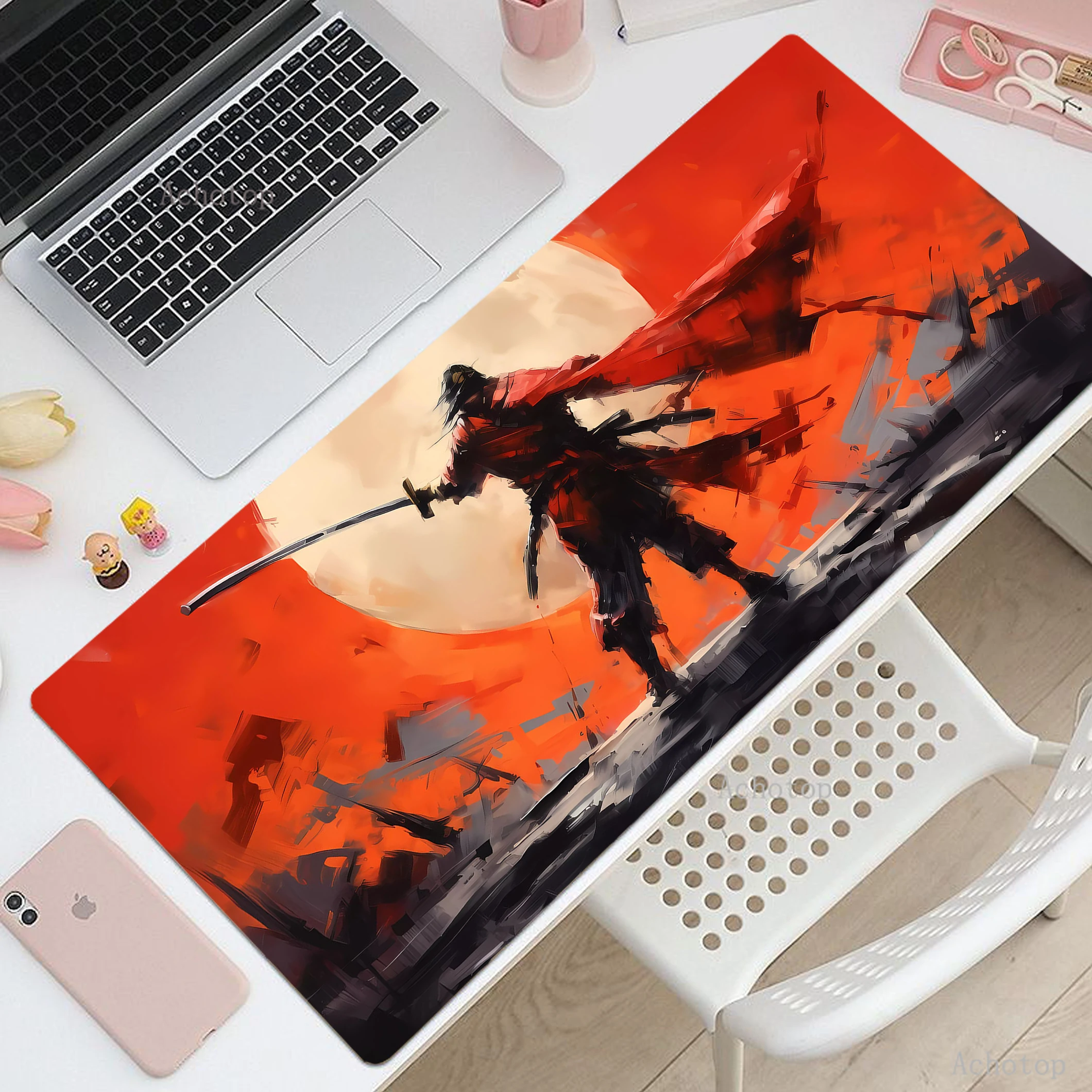 

Japanese samurai Mouse Pad Large PC Deskmat Office Latop Mouse Mat Big Computer Rubber Mousepad Keyboard Table Mats 900x400mm