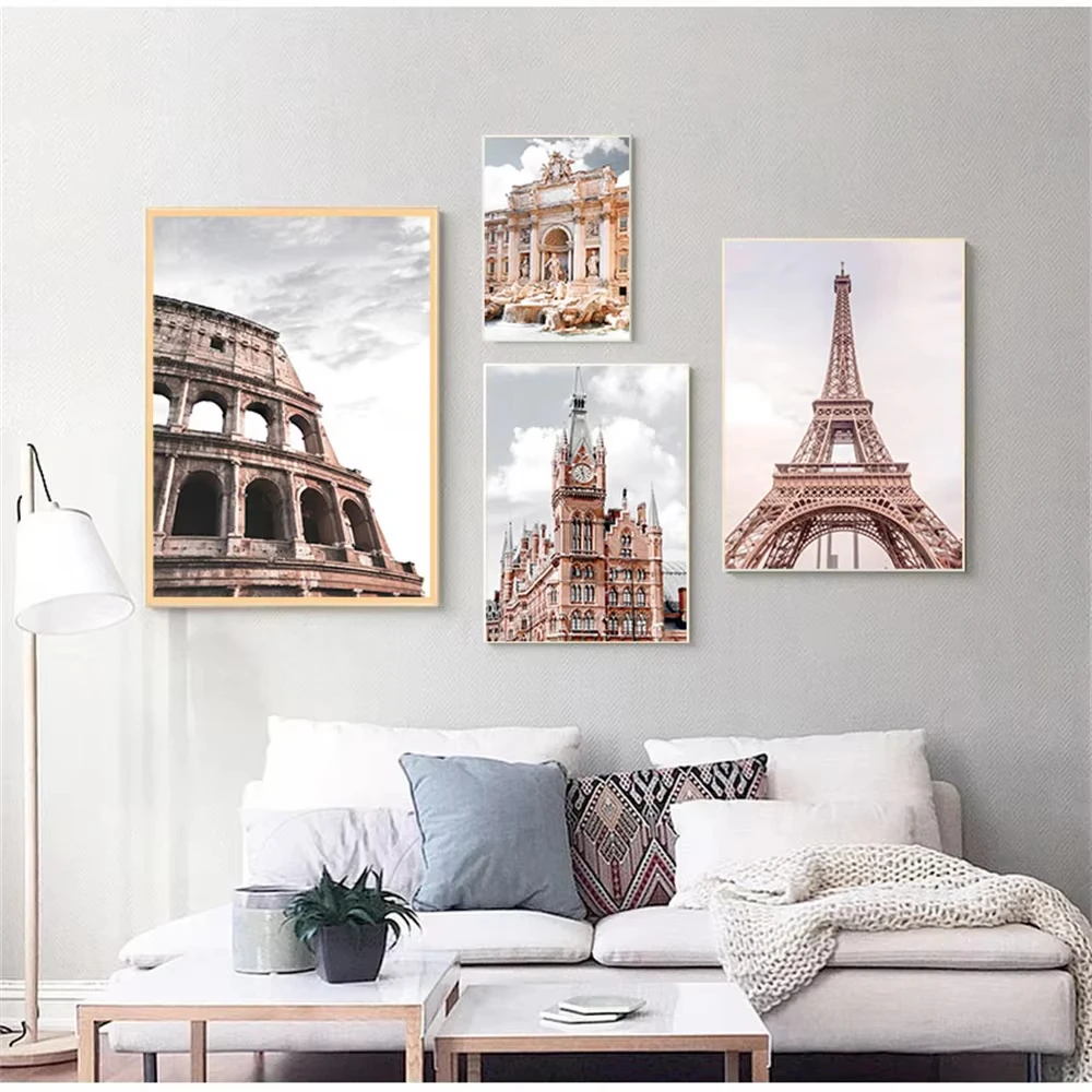 Итальянская версия Париж-башня настенное искусство скандинавский городской