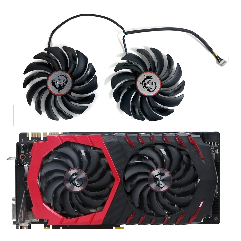 PLD10010S12HH 95MM DC 12V GTX 1080 1070 1060 Cooling Fan for MSI GTX 1060 1070 1080 Ti RX570 580 470 480 , Graphics card cooler