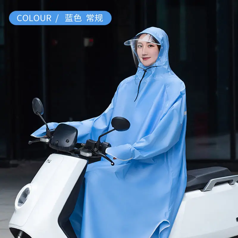 poncho electric battery motorcycle raincoat single person double person enlarged men women long full-body rain-proof poncho