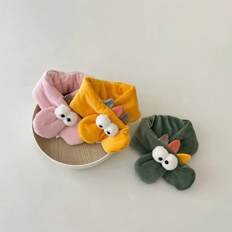 

HAYANA New Winter Baby Scarf Toddler Cute Cartoon Dinosaur Thicking Scarf