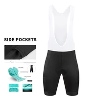 2022 with side pockets whole black bicycle bib shorts men wear bike cycling pants gel padded riding bib shorts cycling shorts