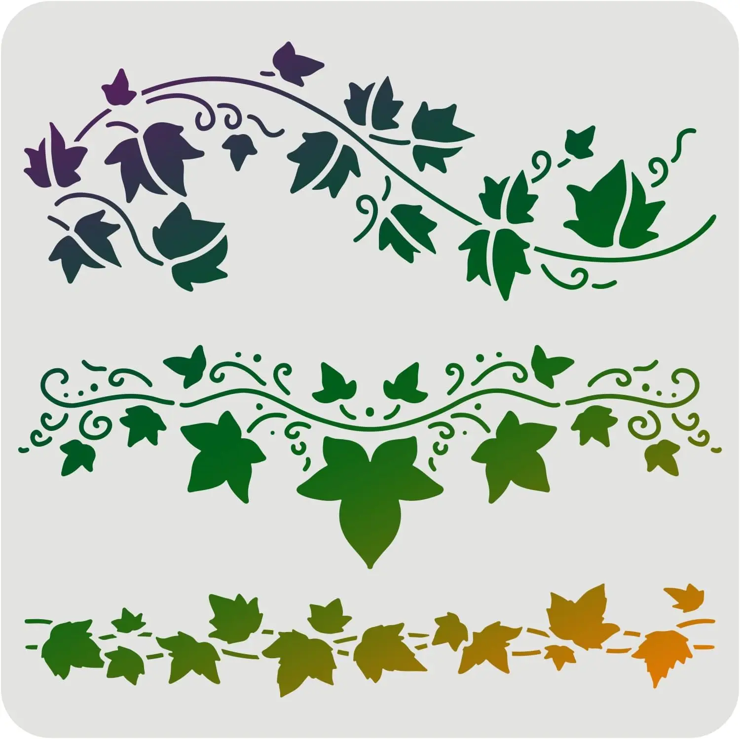 

Классические трафареты для настенных листьев Ivy — 11,8x11,8 дюйма, многоразовый трафарет для виноградной лозы для рисования на деревянной бумажной ткани, пола, стене