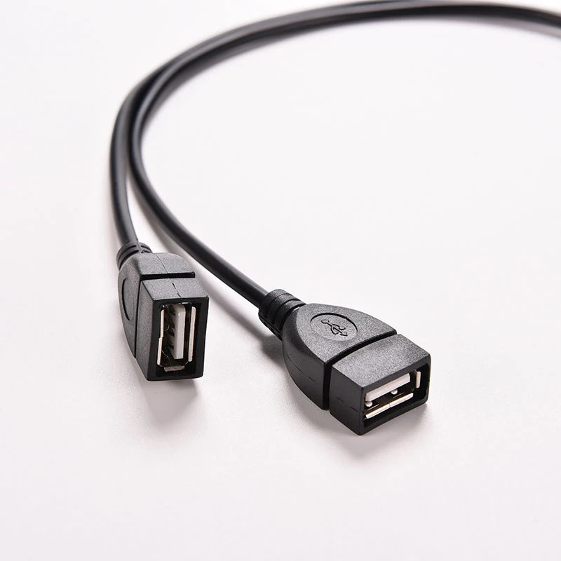 

1 Male Plug To 2 Female Socket USB 2.0 Extension Line Y Data Cable Power Adapter Converter Splitter USB 2.0 Cable Adapter 35cm