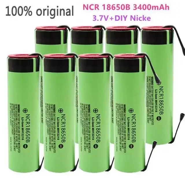 

100% Original NCR18650B 3400mAh battery 3.7V Rechargeable Li-ion 3.7V 18650 battery 3400mAh+DIY Nicke+Free shipping
