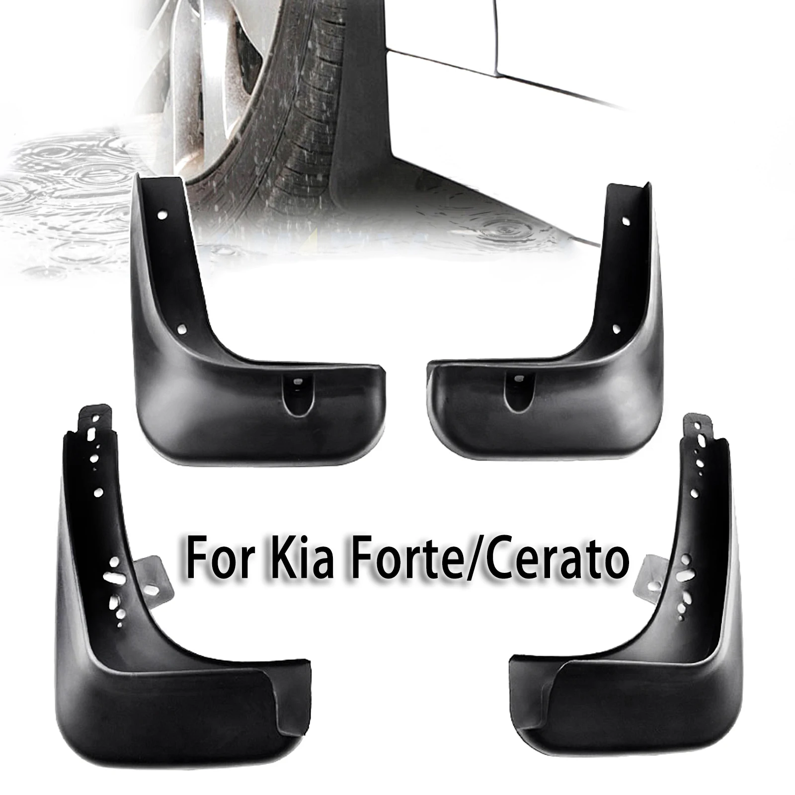 

Car Mud Flaps For For Kia Cerato Forte K3 EX LX 2017 2018 Splash Guards Mudflaps Dirty Traps Fender Front Rear Mudguards Flap