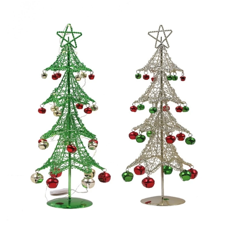 

Iron Art Christmas Tree Desktop Decoration Dining Table Decor Tabletop Faux Christmas Tree Pine Tree Xmas Gift