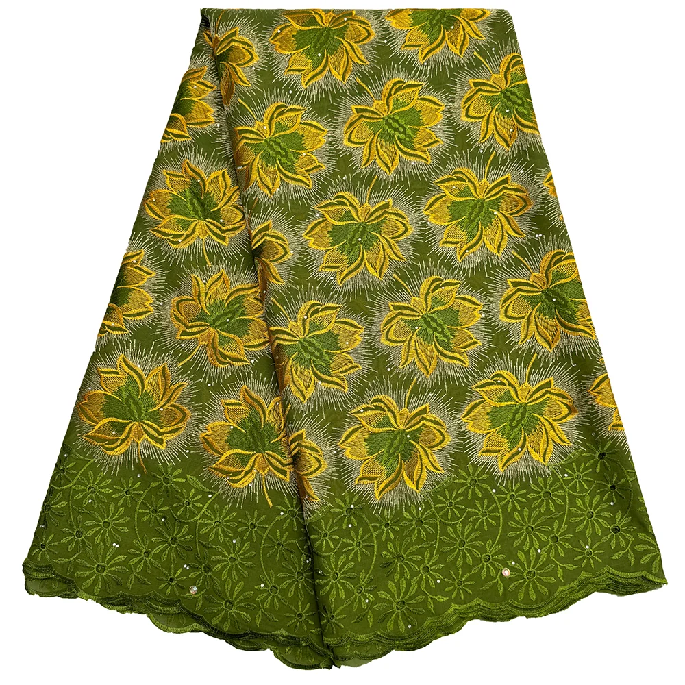 2024 Высококачественная Кружевная Ткань Нигерии Новинка 5 ярдов швейцарская вуаль