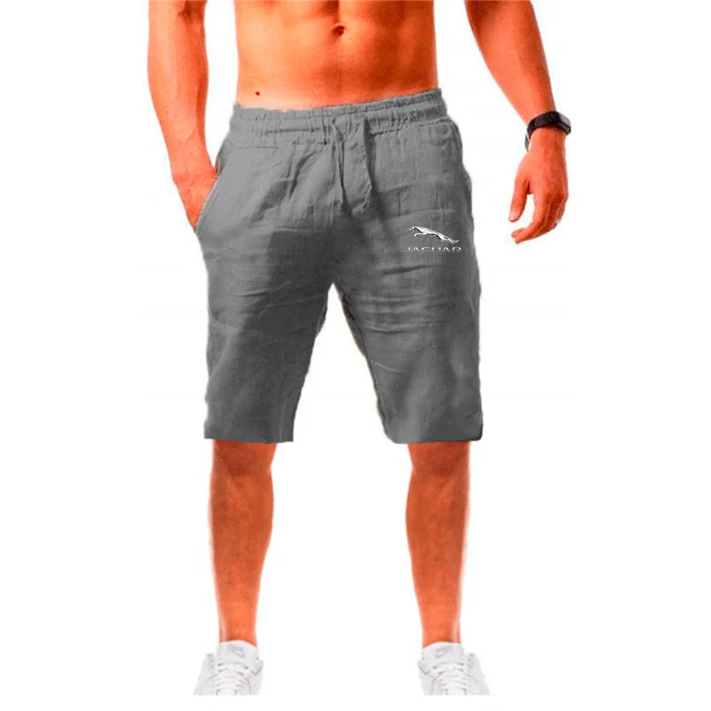 

2022JAGUAR Men's Shorts Summer Casual Solid Color Breathable Shorts Men's Jogging Pants Quick Dry Sports Pants