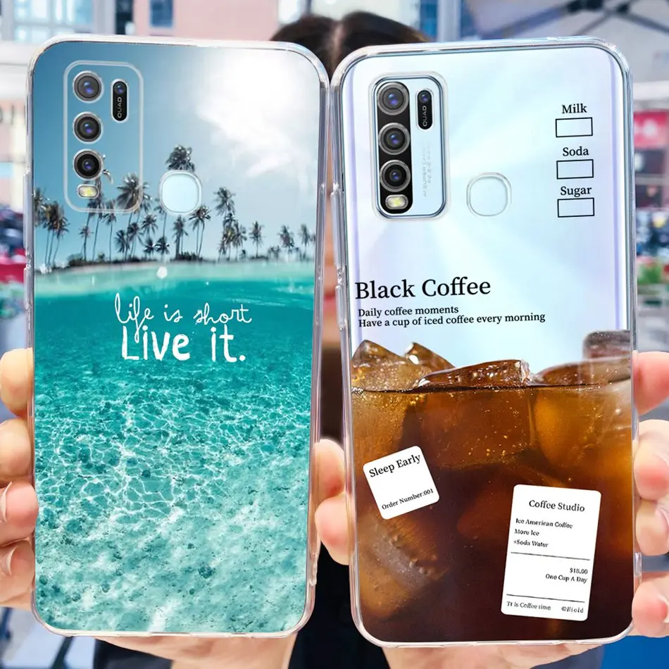 ДЛЯ Vivo Y30 Y30i Y50 чехол для телефона 4G 1938 1935 элегантные мягкие силиконовые