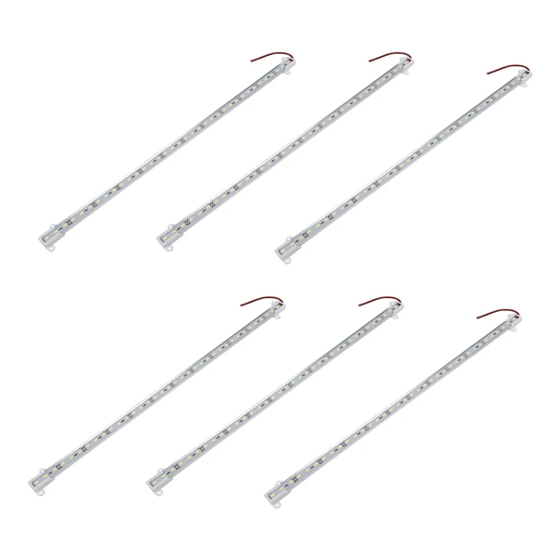 

ABHU 6X 50CM 12V 36 LED 5050 SMD Hard Strip Bar Light Aluminum Rigid White