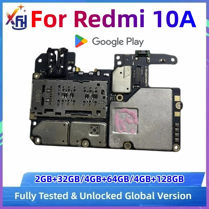 

100% оригинальная разблокированная материнская плата Xiaomi Redmi 10A материнская плата со всеми ЧИПАМИ 32 ГБ/64 Гб/128 ГБ