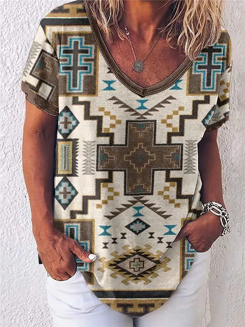 Новинка лета 2022 футболка с принтом цветов и растений женский свободный топ