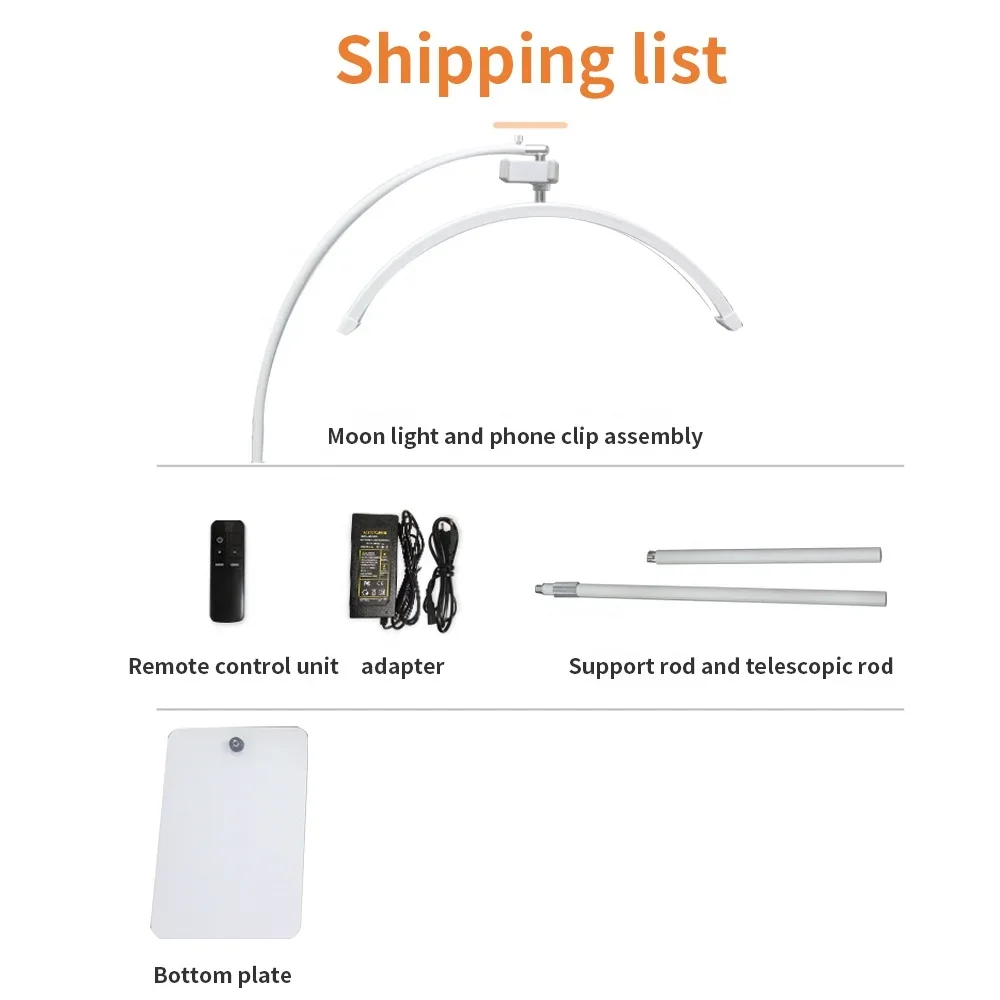 Светодиодная напольная лампа для ресниц Half Moon Beauty татуировок макияжа