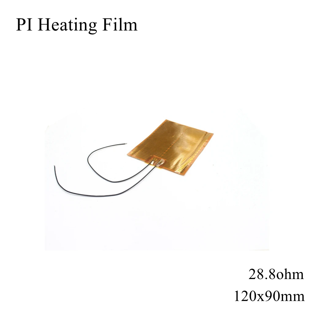

120x90mm 5V 12V 24V 110V 220V PI Heating Film Polyimide Adhesive Electric Heater Plate Panel Pad Mat Fuel Foil Oil Engine Tank