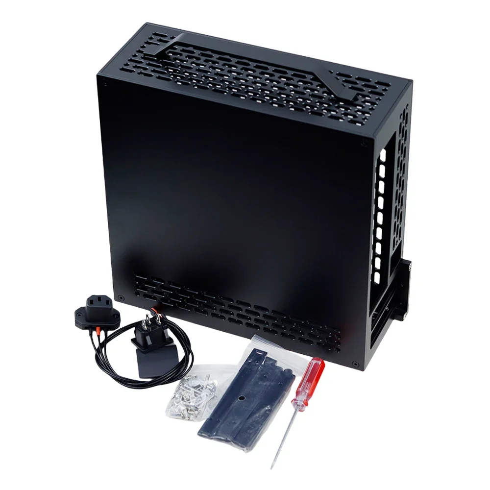 

2025 Spot Lzmod Mini A24-V5 2.0 Двойной слот с одним дисплеем Блок питания 1U Шасси ITX с двусторонней фаской