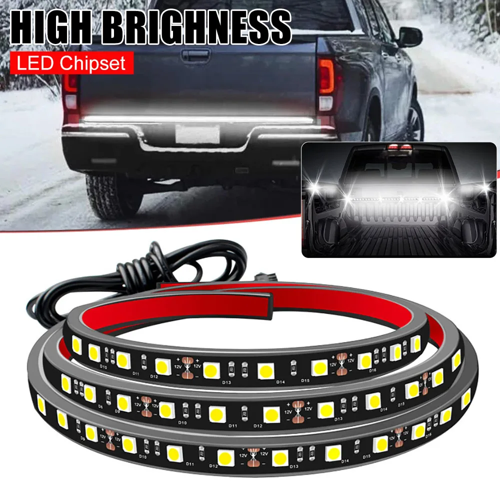 

60-inch Trunk Tailgate Light Bar 2Pcs 90 LED Pickup Bed Light Strip With Fuse Self Adhesive For Cargo Pickup Truck SUV RV Van