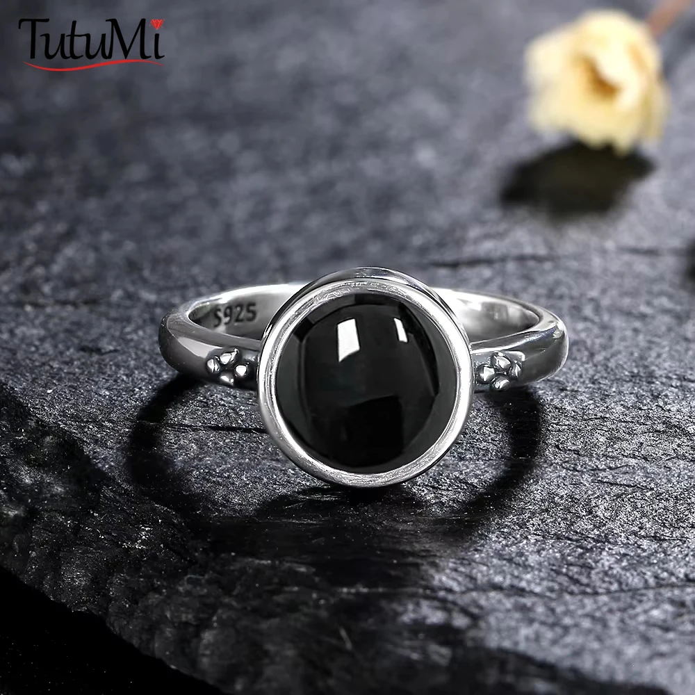 Женские винтажные кольца из серебра 925 пробы с натуральным агатом