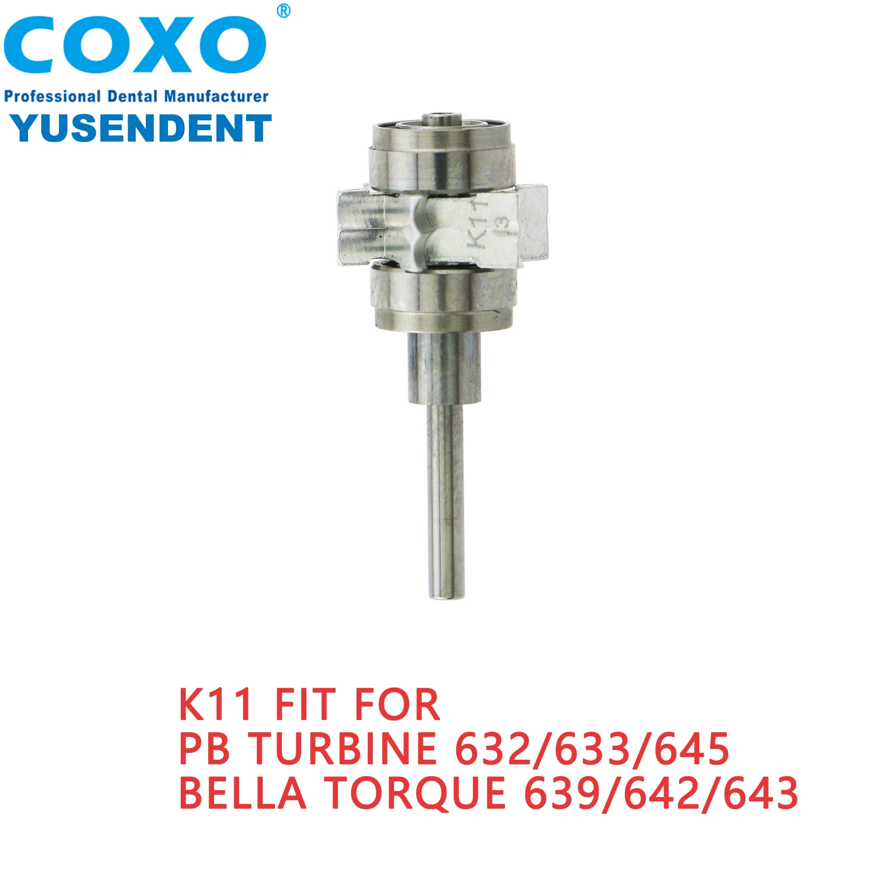 COXO Dental Spare Rotor Cartridge High Speed Turbine K11 For PB TURBINE 632/633/645 BELLA TORQUE 639/642/643 Handpiece