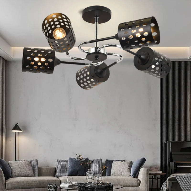 Современная потолочная лампа для гостиной Потолочная люстра спальни E27 кухонная