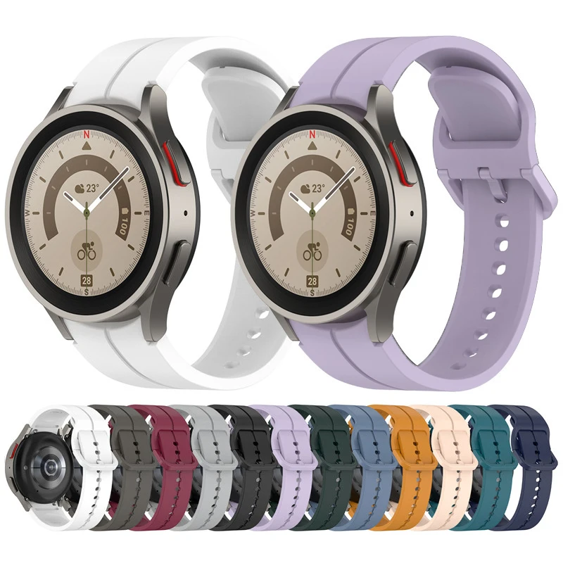 

Sport Band For Samsung Galaxy Watch 5 Pro 45mm /Watch5 44mm 40mm /Watch 4 Classic 46mm 42mm Silicone Strap Watchband Bracelet