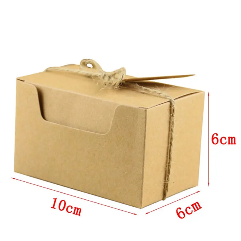 

Картонные коробки для конфет из крафт-бумаги, 50 шт.