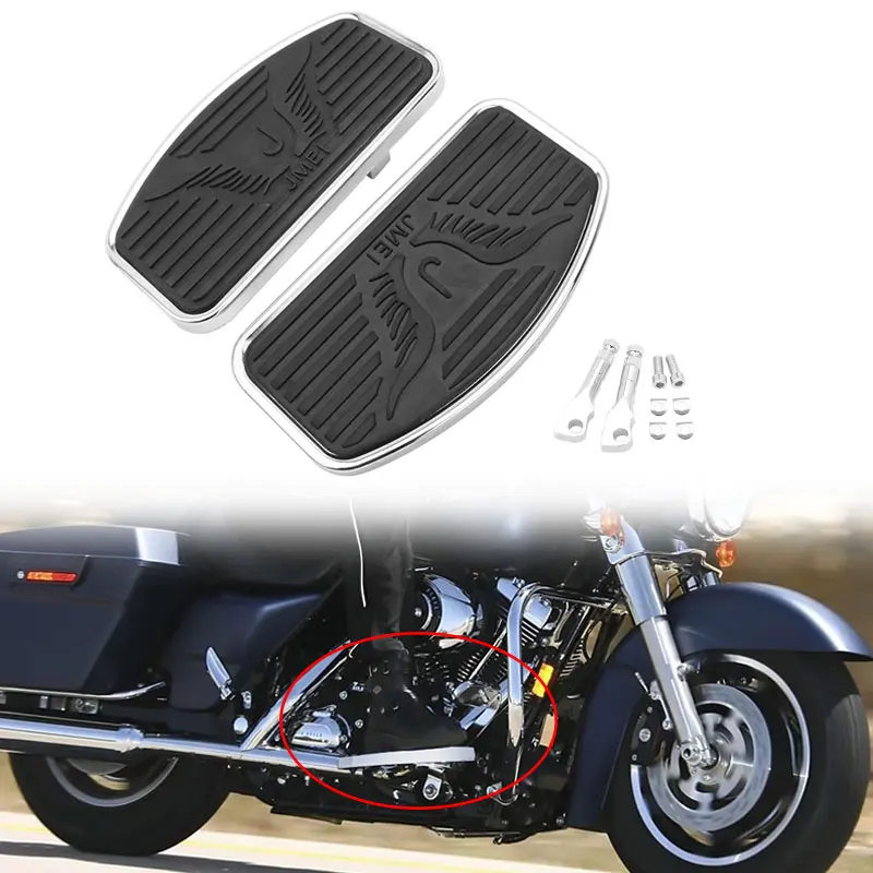 Pedane anteriori per moto pedane poggiapiedi pedane nero per Harley Sportster XL883 1200 X48 72 Dyna Softail 02-21