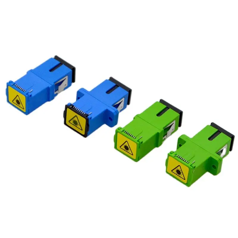 

10pcs NEW Optic Fiber Adapter Connector SC Simplex Fiber Optic Adapter Coupler Flange With Dust Cover Special Free Shipping