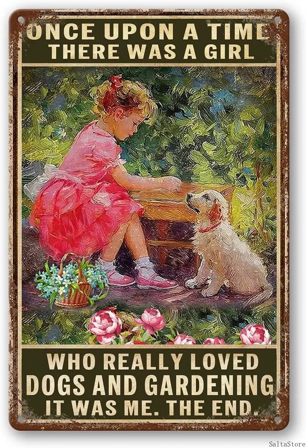 Какой чудесный мир я думаю девушки и кошки винтажный металлический жестяной знак