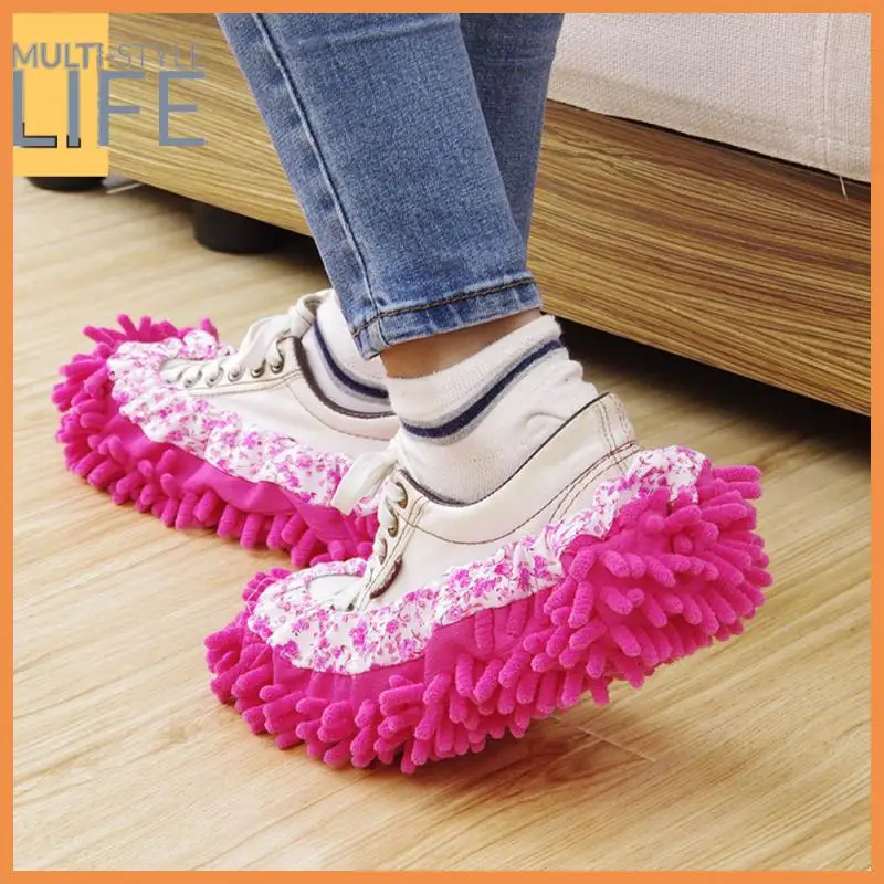 

Durable And Warm Floor Dust Cleaning Slippers Shoes No Color Fading No Hair Loss Chenille Shoes Sets Comfortable Convenient